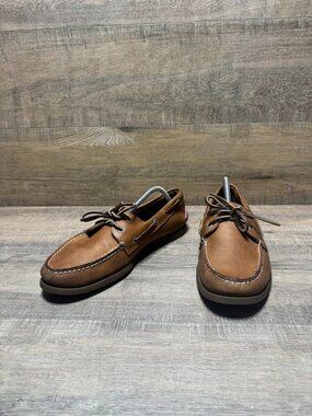 Sperry Authentic Original 2 Eye Brown Leather Boat Shoes Men's Size 11